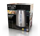 Hervidor Adler AD 1273 Negro Plateado Avellana Acero Inoxidable 1200 W 1 L