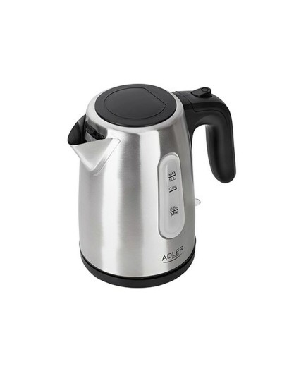 Hervidor Adler AD 1273 Negro Plateado Avellana Acero Inoxidable 1200 W 1 L