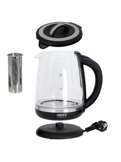 Hervidor Adler CR 1290 Negro Vidrio 2200 W 2 L