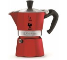 Cafetera Italiana Bialetti Moka Rojo Aluminio 3 Tazas