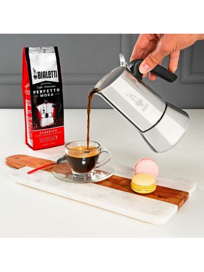 Italian Coffee Pot Bialetti Venus box Silver Stainless steel 100 ml 2 Cups