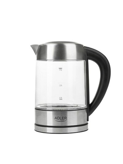 Kettle Adler AD 1247 Crystal Steel Grey Glass 2200 W 1,7 L