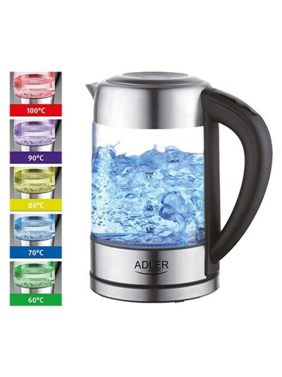 Hervidor Adler AD 1247 Cristal Gris Acero Vidrio 2200 W 1,7 L