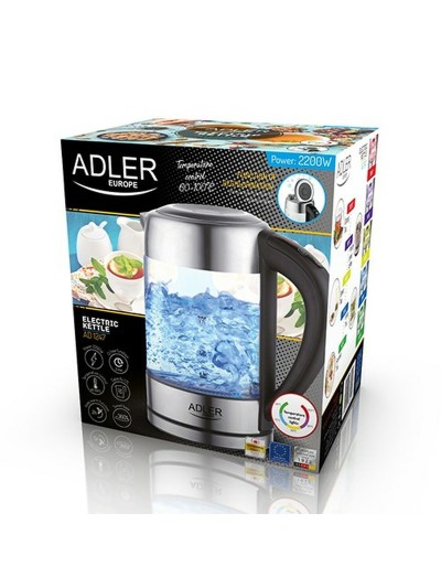 Hervidor Adler AD 1247 Cristal Gris Acero Vidrio 2200 W 1,7 L