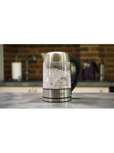 Hervidor Adler AD 1247 Cristal Gris Acero Vidrio 2200 W 1,7 L