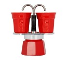 Cafetera Italiana Bialetti Rojo Aluminio 100 ml 2 Tazas