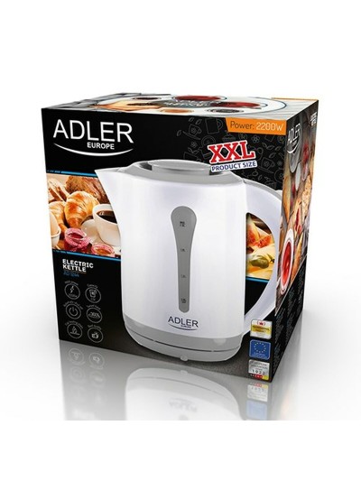 Hervidor Adler AD 1244 Blanco Plástico 2200 W 2,5 L