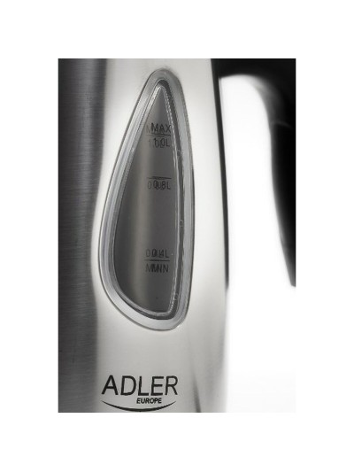 Hervidor Adler AD 1203 Plateado Acero Inoxidable 1630 W 1 L