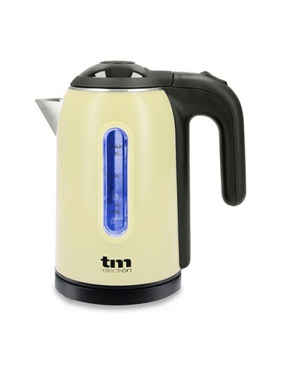 Bouilloire Électrique avec Voyant LED TM Electron Acier inoxydable Crème