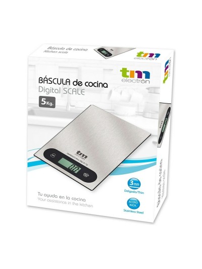 Báscula de Cocina TM Electron Gris 5 kg
