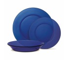Assiettes Duralex Lys Bleu foncé verre 12 Pièces