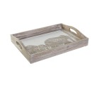 Snack tray DKD Home Decor Engraving 40,5 x 30,5 x 7 cm Elephant Brown Indian Man