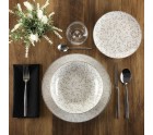 Vajilla Versa Rombo Trico Gris Porcelana 18 Piezas