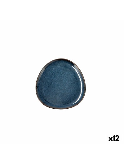 Flat plate Bidasoa Ikonic Ceramic Blue (11 x 11 x 11 cm) (Pack 12x)