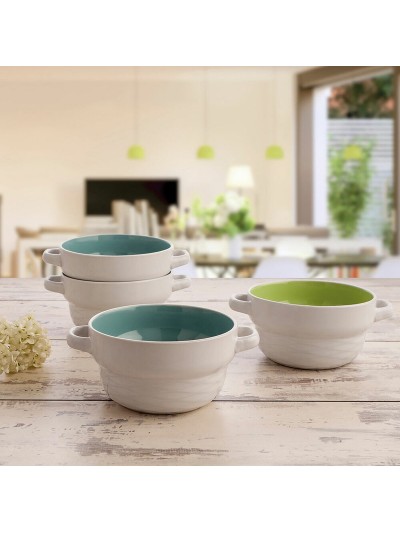 Bowl Quid Vita Bicoloured Ceramic 500 ml (6 Units) (Pack 6x)