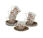 Juego de Tazas de Café Versa Aia Porcelana (6 Piezas)