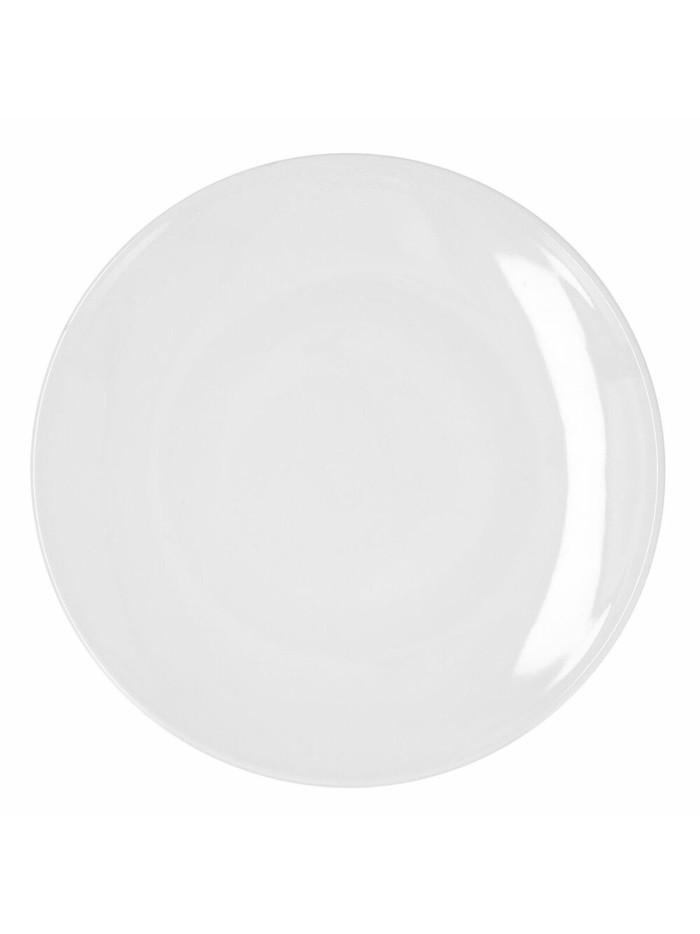 Flat plate Bidasoa Glacial Coupe Ceramic White (30 cm) (Pack 4x)