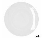 Flat plate Bidasoa Glacial Coupe Ceramic White (30 cm) (Pack 4x)
