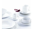 Plate Quid Basic Coffee Ceramic White (12,5 cm) (Pack 12x)