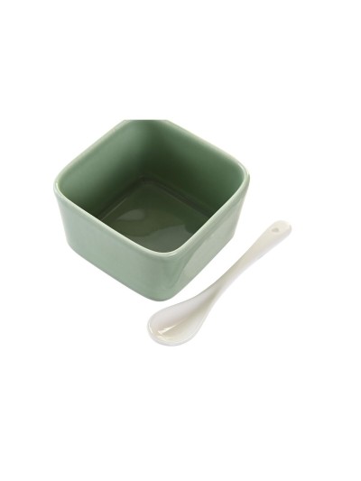 Set de Aperitivo DKD Home Decor Porcelana Multicolor Bambú 8 Piezas (30 x 30 x 6 cm)