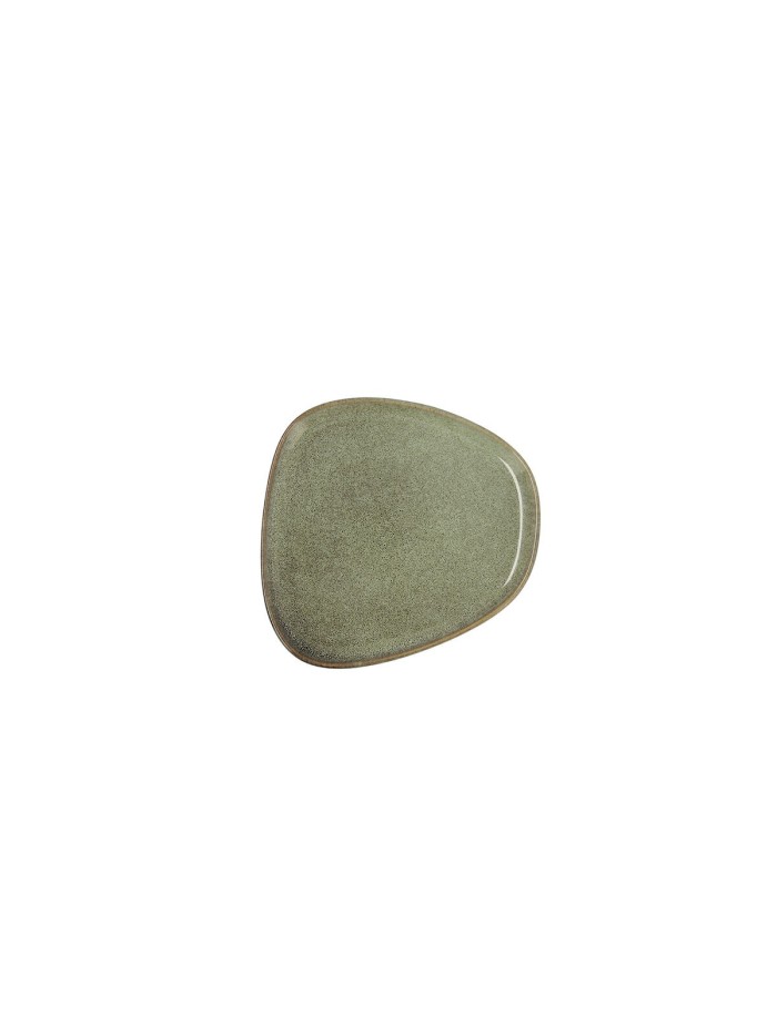 Flat plate Bidasoa Ikonic Ceramic Green (14 x 13,6 cm) (Pack 12x)