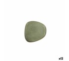 Flat plate Bidasoa Ikonic Ceramic Green (14 x 13,6 cm) (Pack 12x)