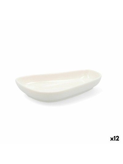 Plateau apéritif Quid Select Blanc Céramique Irrégulier (12 Unités) (Pack 12x)