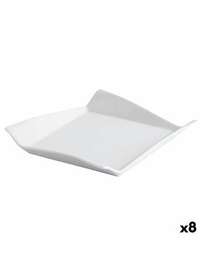 Plato Llano Quid Gastro Fresh Blanco Cerámica Sándwich (8 Unidades)