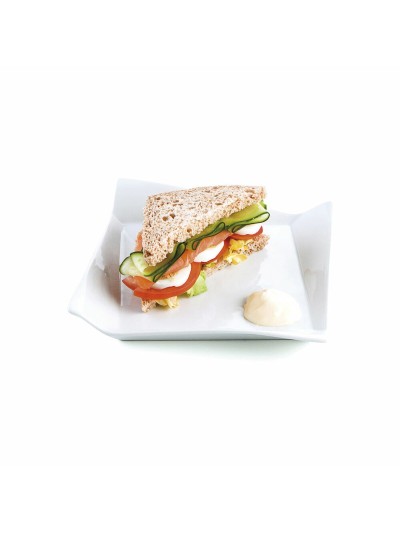 Flat Plate Quid Gastro Fresh White Ceramic Sandwich (8 Units)