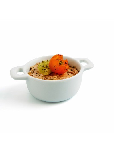 Snack tray Quid Gastro Fun White Ceramic 10 x 7 x 4 cm (12 Units)