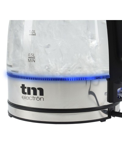 Hervidor TM Electron 1,7 L Cristal Vidrio de Borosilicato