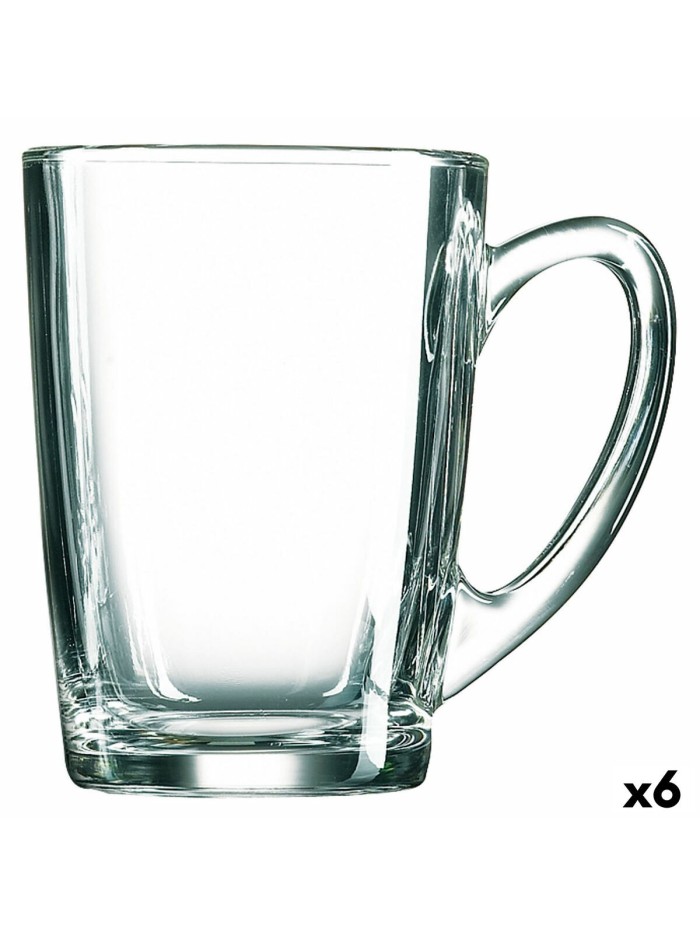 Taza Luminarc New Morning Desayuno Transparente Vidrio (320 ml) (6 Unidades)