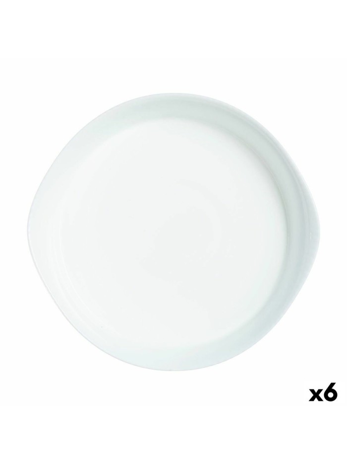 Serving Platter Luminarc Smart Cuisine Circular White Glass Ø 28 cm (6 Units)