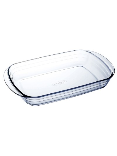 Plat de Four Ô Cuisine Ocuisine Vidrio Transparent verre Rectangulaire 39 x 24 x 6 cm (6 Unités)