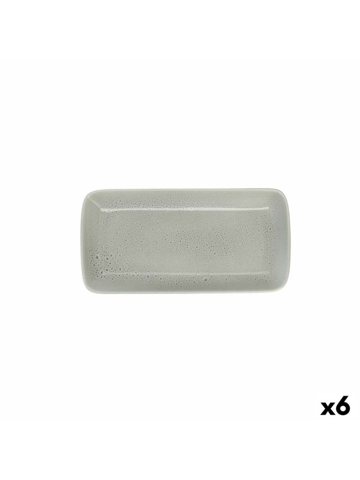 Snack tray Ariane Porous 28 x 14 cm Ceramic Green (6 Units)