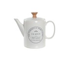 Teapot DKD Home Decor White Stoneware 1 L