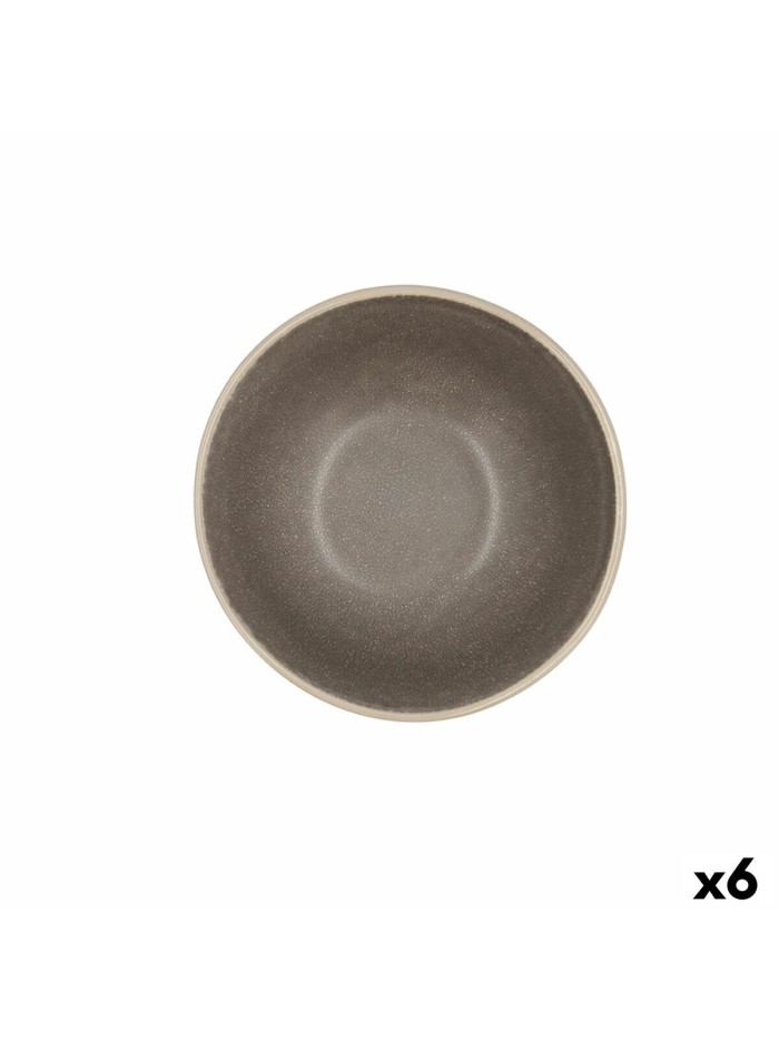 Bowl Bidasoa Gio 15 x 4 cm Ceramic Grey (6 Units)