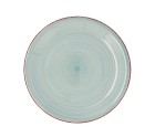 Flat plate Quid Vita Aqua Turquoise Ceramic Ø 27 cm (12 Units)