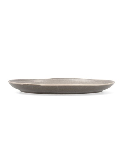 Plato Llano Bidasoa Gio Irregular Gris Cerámica 26,5 cm (4 Unidades)