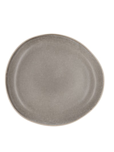 Plato Llano Bidasoa Gio Irregular Gris Cerámica 26,5 cm (4 Unidades)