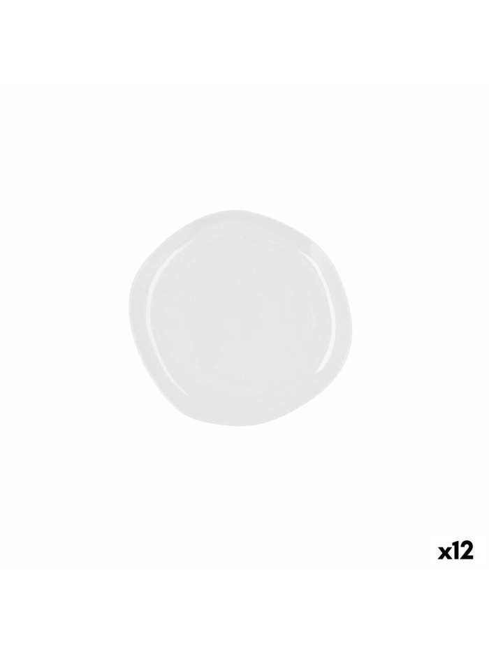 Assiette plate Ariane Earth Céramique Blanc Ø 21 cm (12 Unités)
