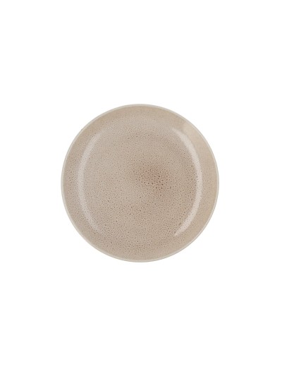 Plato Llano Ariane Porous Cerámica Beige Ø 27 cm (6 Unidades)