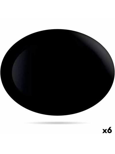 Fuente de Cocina Luminarc Diwali Negro Negro Vidrio 35 x 24 cm (6 Unidades)