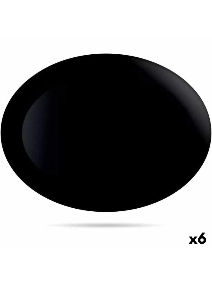 Fuente de Cocina Luminarc Diwali Negro Negro Vidrio 35 x 24 cm (6 Unidades)