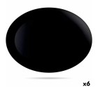 Serving Platter Luminarc Diwali Negro Black Glass 35 x 24 cm (6 Units)