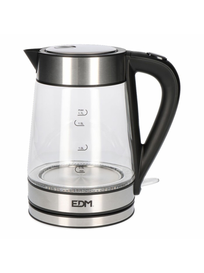 Hervidor de Agua Eléctrico con Luz LED EDM 07657 Cristal 1850-2200 W 1,7 L