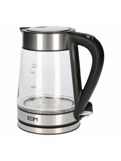 Hervidor de Agua Eléctrico con Luz LED EDM 07657 Cristal 1850-2200 W 1,7 L