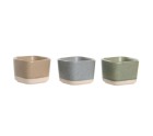 Set de Aperitivo DKD Home Decor 21,6 x 15 x 1,5 cm Porcelana Multicolor Bambú Escandinavo