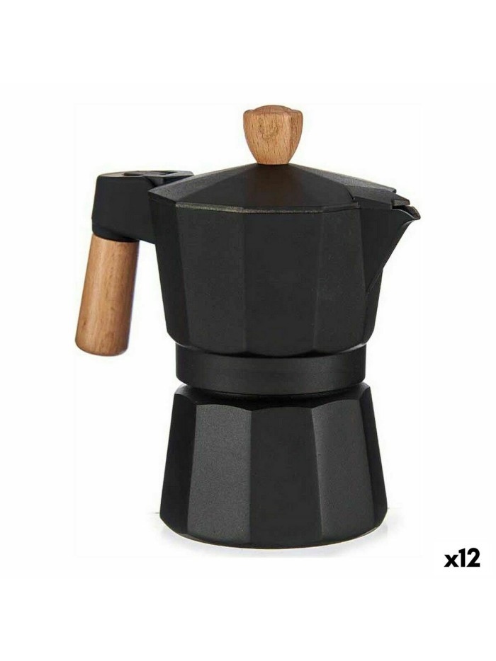 Cafetera Italiana A611BQ-3 T Marrón Negro Madera Aluminio 150 ml (12 Unidades)