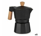 Cafetera Italiana A611BQ-3 T Marrón Negro Madera Aluminio 150 ml (12 Unidades)